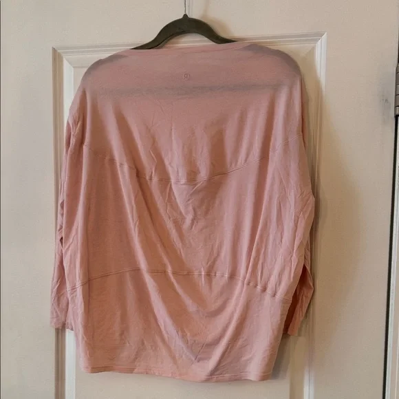 Lululemon Back In Action Long Sleeve in Color Pink Mist - Picture 5 of 6